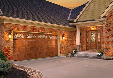 rustic wooden garage door